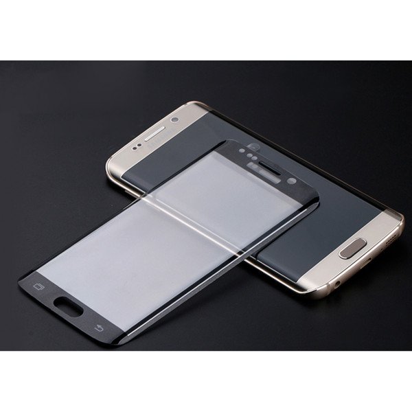 Wholesale Samsung Galaxy S6 Edge Tempered Glass Full Screen Protector (Glass Black Clear)